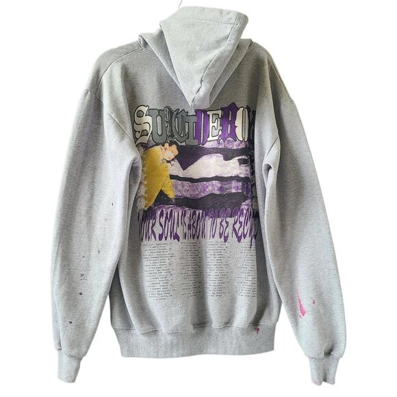 Suicideboys Greyday Tour 2023 Hoodie Gray Music G59 Merch Paint Splatter Mens XL - Picture 1 of 12